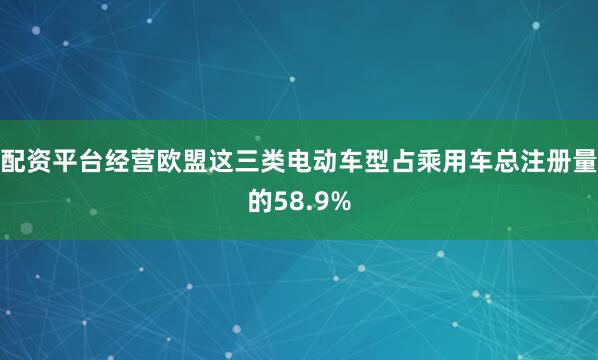 配资平台经营欧盟这三类电动车型占乘用车总注册量的58.9%
